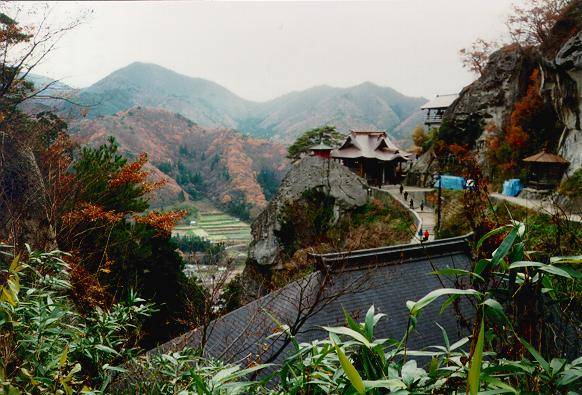 [View down shrine mountain, Yamadera]